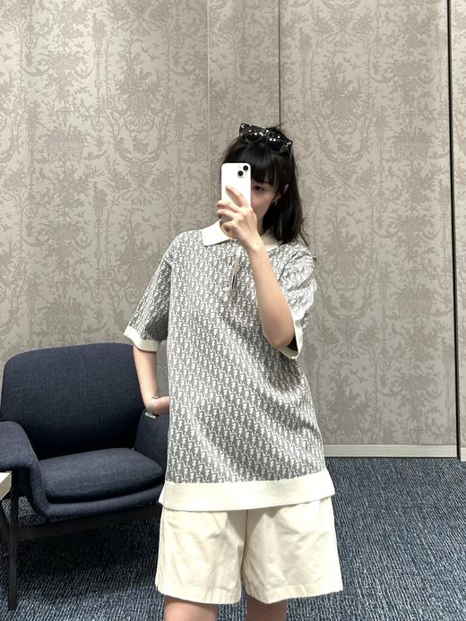 迪奥 25ss字母logo满印老花短袖Polo衫 男女同款 棕色（DY） 商品图10