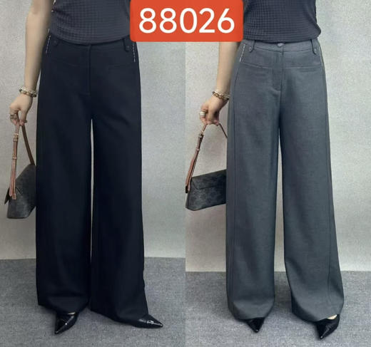 原单小拉夫刺绣阔腿直筒裤（后腰有松紧腰） 商品图0