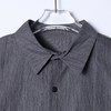 SDSA男装2026新款高贵轻奢韩版纯色按扣长袖衬衫下摆松紧设计百搭 商品缩略图1
