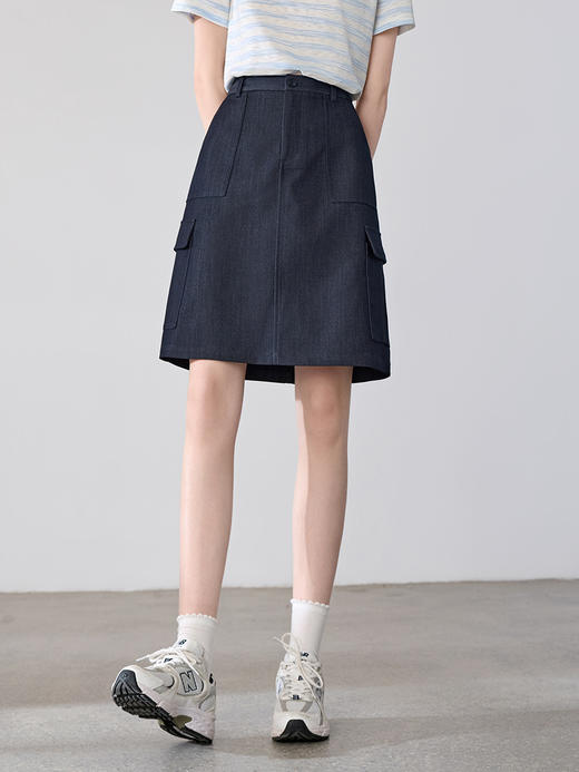 【百图lulu定制】【口袋裙】工装风 大口袋 帅气迷人 直筒半身裙 商品图8