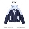 SDSA男装2026新款高贵轻奢韩版拼接假两件连帽夹克外套百搭宽松 商品缩略图0