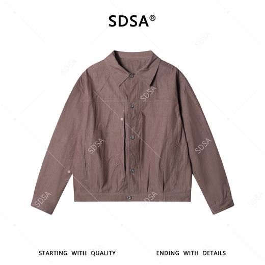 SDSA男装2026新款高贵轻奢时尚复古肌理工装翻领夹克百搭通勤上衣 商品图0