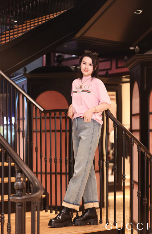 古驰 26春夏春夏新款 半袖 粉色（MM） 商品图3