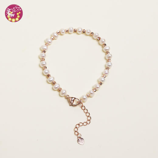 珍珠手链-白珠【4.6-5.2mm】编号300013 商品图0