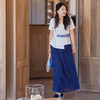 【林栖设计小店】一池涟漪|百搭多色压褶垂感飘逸2026夏新款毛织半身裙1962126 商品缩略图2