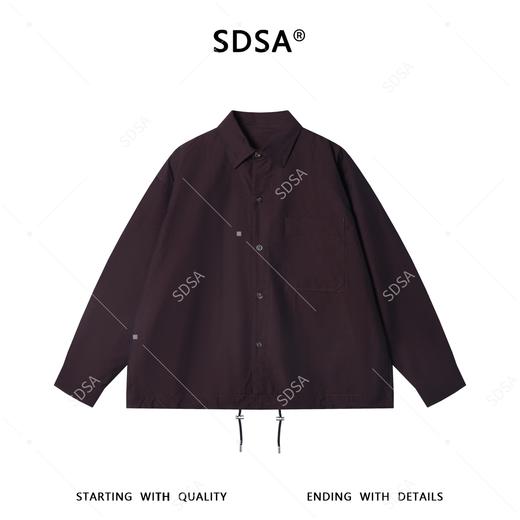 SDSA男装2026新款高贵轻奢韩版复古纯色夹克外套下摆松紧设计百搭 商品图0