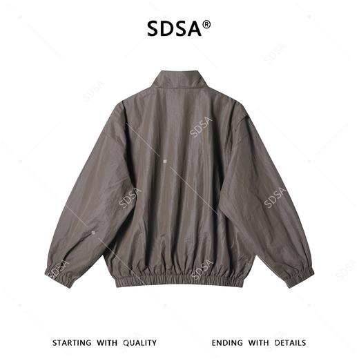 SDSA男装2026新款高贵轻奢美式复古简约纯色拉链立领夹克外套百搭 商品图4