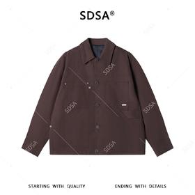 SDSA男装2026新款高贵轻奢美式复古纯色工装夹克外套百搭简约外套