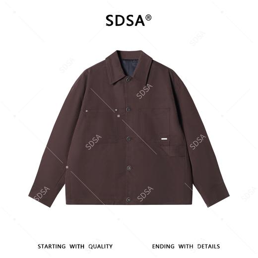 SDSA男装2026新款高贵轻奢美式复古纯色工装夹克外套百搭简约外套 商品图0