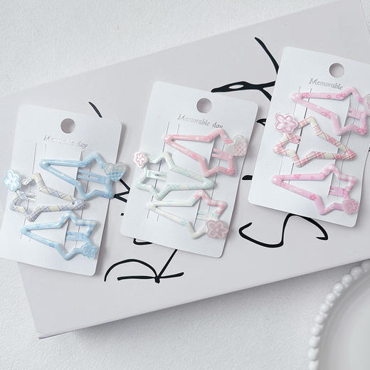 碎花拖尾星星组合发夹（3个）-纪念日百货门店同款169149417 商品图4
