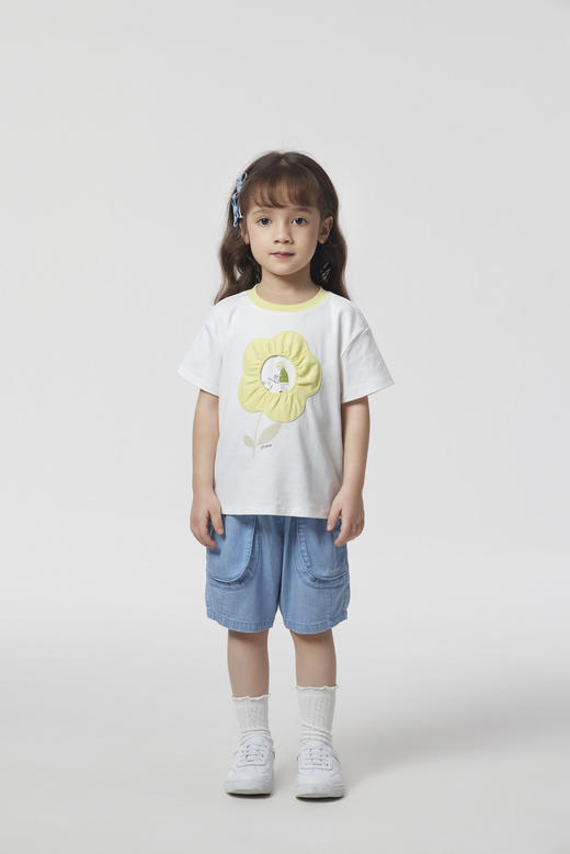 英氏女童短袖上衣纯棉半袖T恤夏季新款洋气套头衫YRTCJ2P283A 商品图1