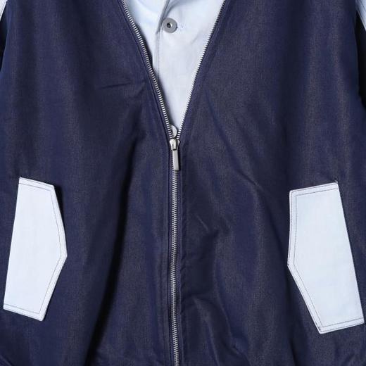 SDSA男装2026新款高贵轻奢韩版拼接假两件连帽夹克外套百搭宽松 商品图2