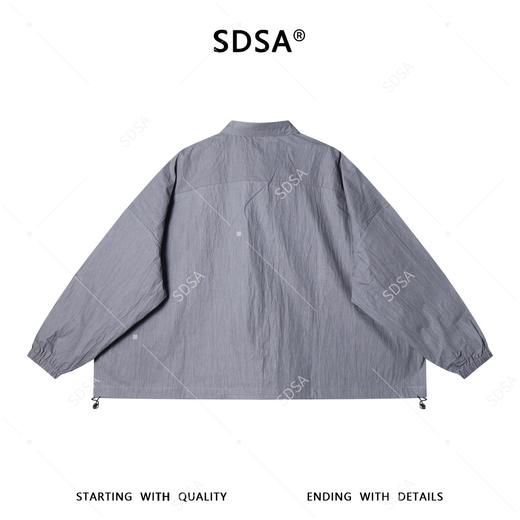 SDSA男装2026新款高贵轻奢韩版纯色按扣长袖衬衫下摆松紧设计百搭 商品图4