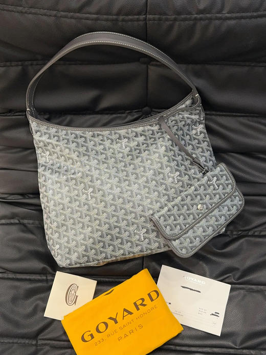 戈雅 灰色 老花 小号 hobo 单肩包 商品图0