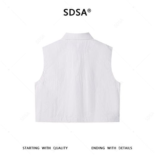 SDSA男装2026新款高贵轻奢时尚简约纯色马甲按扣翻领设计百搭休闲 商品图4