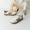经典鲨2026年春季专柜新品牛皮革百搭圆头潮流拼色德训鞋女KW313-617051 商品缩略图2