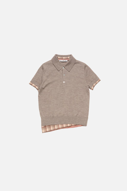 全羊毛哇，假两件polo衫。后颈小标刺绣翻领设计羊毛短袖E030768 商品图9