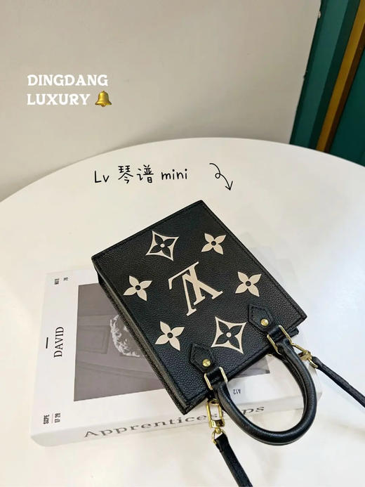LV 黑白压纹 牛皮 mini 琴谱包 商品图0