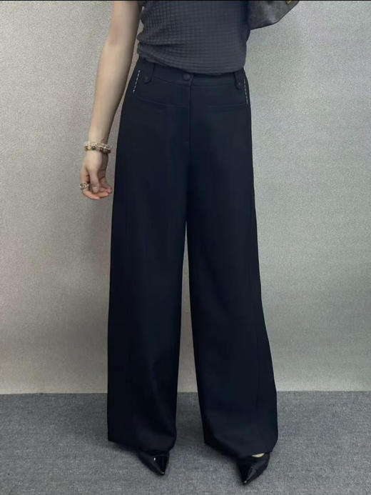 原单小拉夫刺绣阔腿直筒裤（后腰有松紧腰） 商品图1