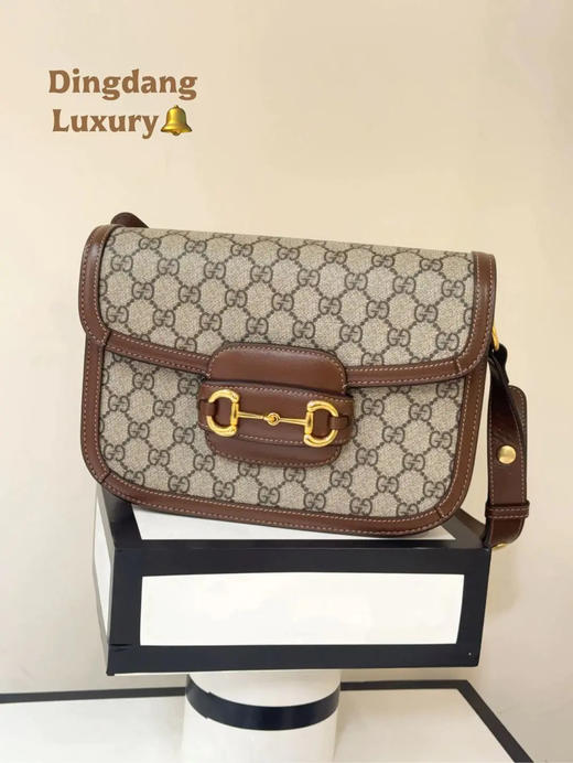 GUCCI 中号 老花拼皮 1955 马鞍包 商品图0
