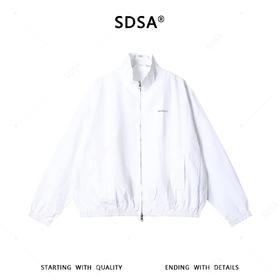SDSA男装2026新款高贵轻奢做旧风格字母印花拉链立领夹克百搭时尚