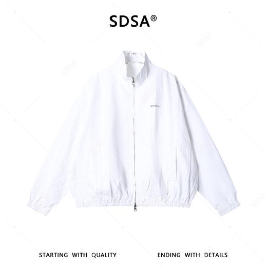 SDSA男装2026新款高贵轻奢做旧风格字母印花拉链立领夹克百搭时尚 商品图0