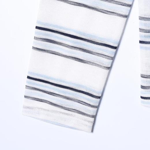 26021SDSA男装2026新款高贵轻奢韩版复古条纹长袖T恤圆领宽松百搭上衣 商品图4