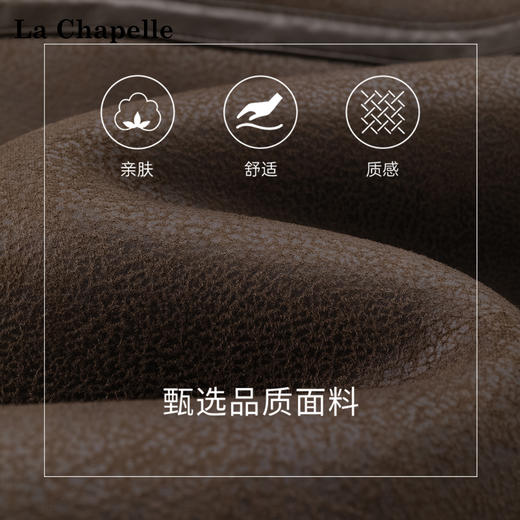 天猫同步【皮毛一体】拉夏贝尔/La Chapelle翻领拉链pu外套女复古时髦加厚保暖短上衣冬季新款 商品图3