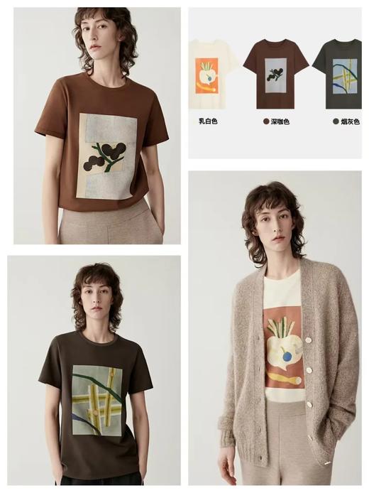 【mmgzs-2002】26春新款女士印花全棉短袖T恤！！ 商品图0