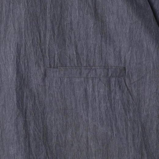 SDSA男装2026新款高贵轻奢韩版纯色按扣长袖衬衫下摆松紧设计百搭 商品图2