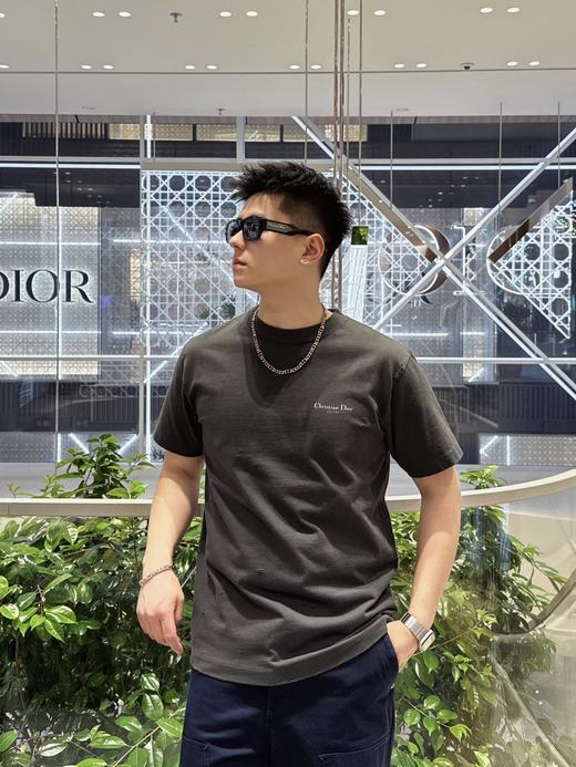 迪奥 25FW铃兰印花短袖T恤 男女同款 黑色（DY） 商品图1