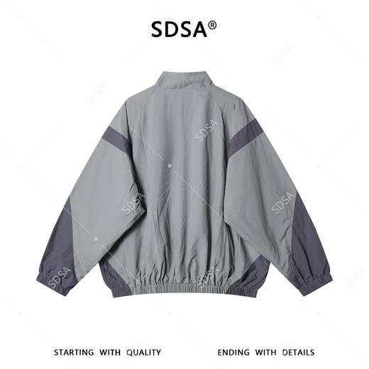 SDSA男装2026新款高贵轻奢老钱风拼接拉链立领夹克外套简约百搭 商品图4