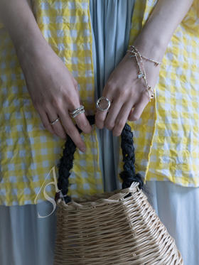 Rosa Maria 26SS FIGGY 环形手工银戒