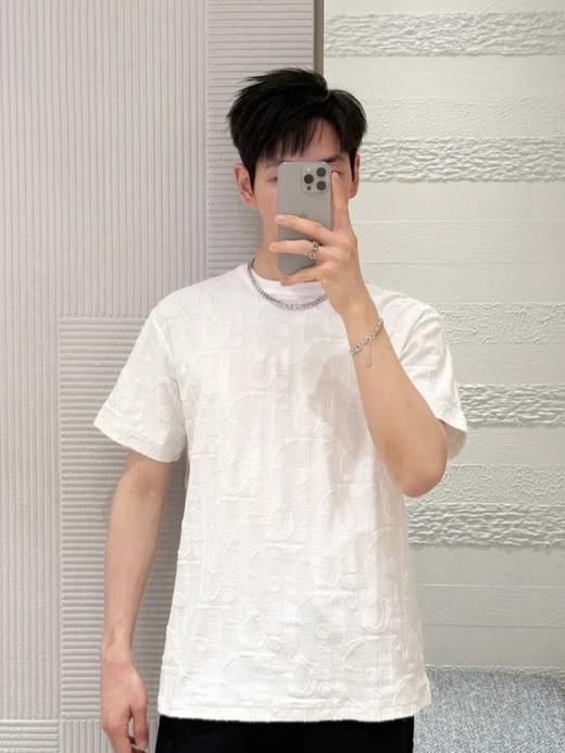 迪奥 25SS Oblique提花短袖T恤 男女同款 白色（DY） 商品图3