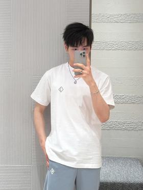 迪奥 25SS Diamond印花短袖T恤 男女同款 白色（DY）