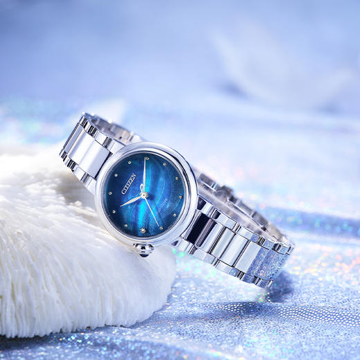 西铁城日本官方正品贝母表盘时尚光动能女表EM0910-80N 商品图6