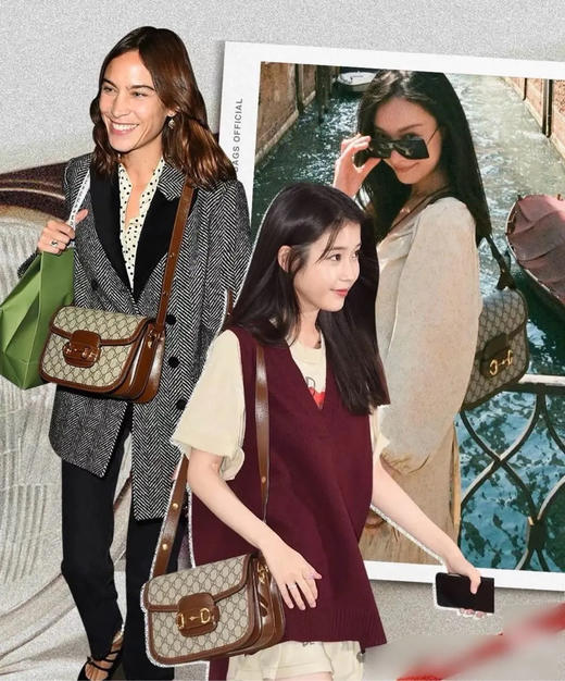 GUCCI 中号 老花拼皮 1955 马鞍包 商品图3