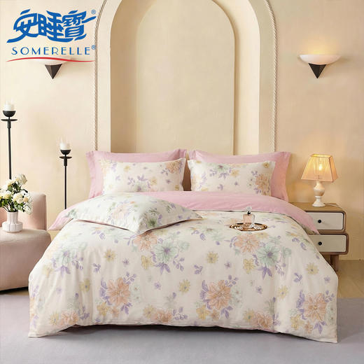10楼 安睡宝 甄好棉印花四件套-春岚 吊牌价1599-1799元 活动价399-499元 商品图0