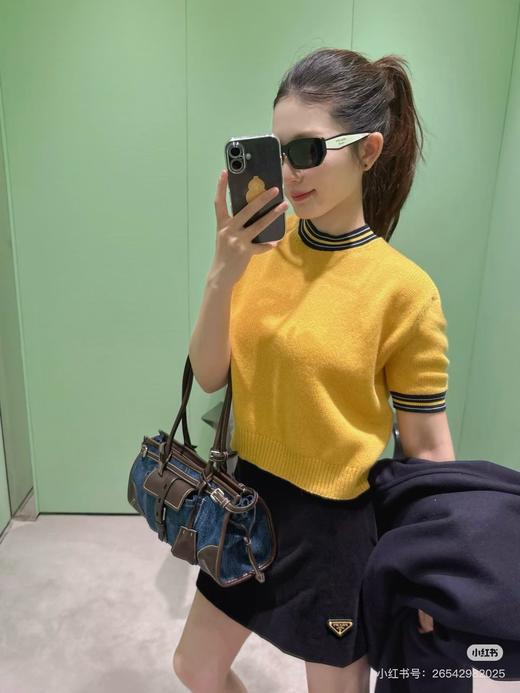 普拉达 新品 26Ss亮黄短袖针织衫（MM） 商品图1