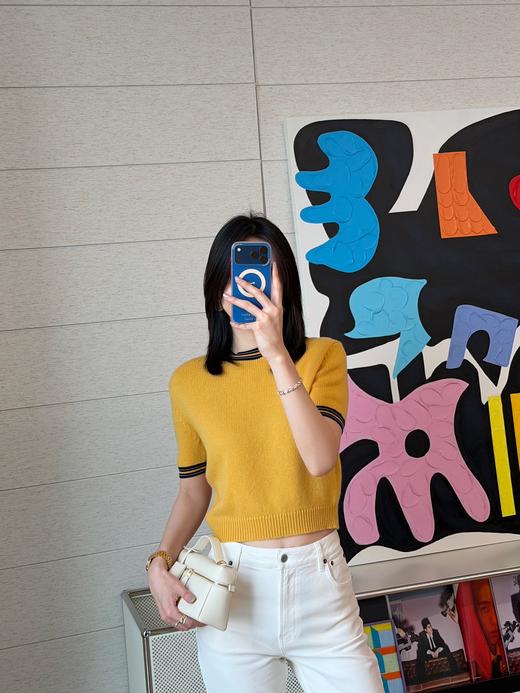 普拉达 新品 26Ss亮黄短袖针织衫（MM） 商品图7