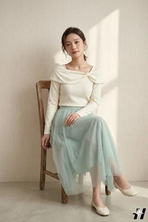 空境|仙气灵动松紧腰纱裙 商品图1