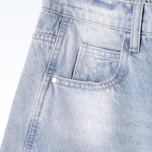 SDSA男装2026新款高贵轻奢美式复古百搭破洞牛仔裤时尚磨白长裤 商品图2