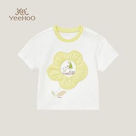 英氏女童短袖上衣纯棉半袖T恤夏季新款洋气套头衫YRTCJ2P283A