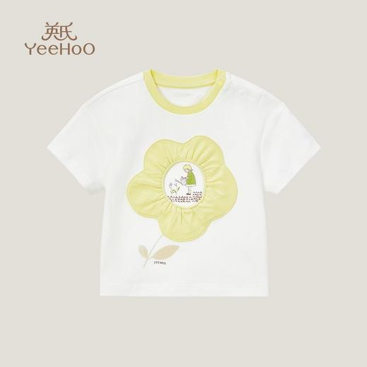 英氏女童短袖上衣纯棉半袖T恤夏季新款洋气套头衫YRTCJ2P283A 商品图0