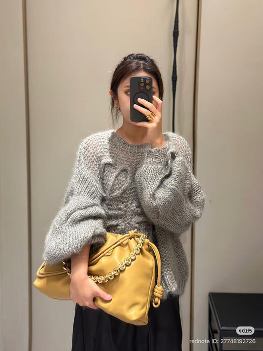 37-1 排他性独家圆正 lew粗针手勾徽标廓形套头衫 商品图9