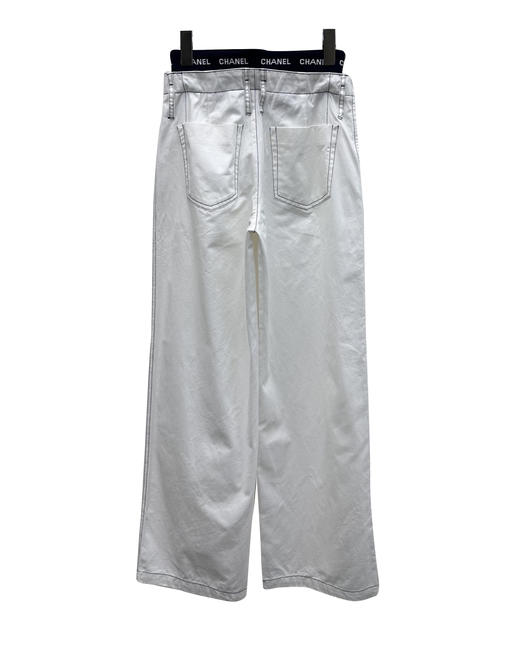 女款棉质双腰头长裤ba025 商品图1