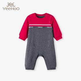 英氏童装婴儿连体衣春秋宝宝哈衣双层爬服YRHAJ1P131A
