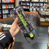 【全方位密封❗倒置不漏水】大容量运动水壶2升网红ins潮流吸管杯带刻度便携简约防漏耐摔水杯。rh 商品缩略图1