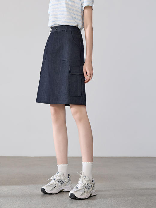 【百图lulu定制】【口袋裙】工装风 大口袋 帅气迷人 直筒半身裙 商品图9