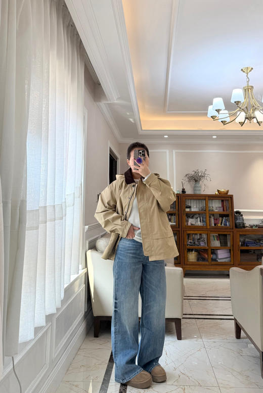 37-7 极限特惠48H 刘诗诗 ce经典 jolene 水洗磨白 中腰 微阔腿 牛仔裤 167/135能穿28码 商品图13